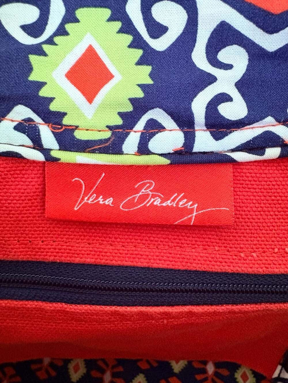 Vera Bradley Sun Valley Pattern Canvas Tote Bag